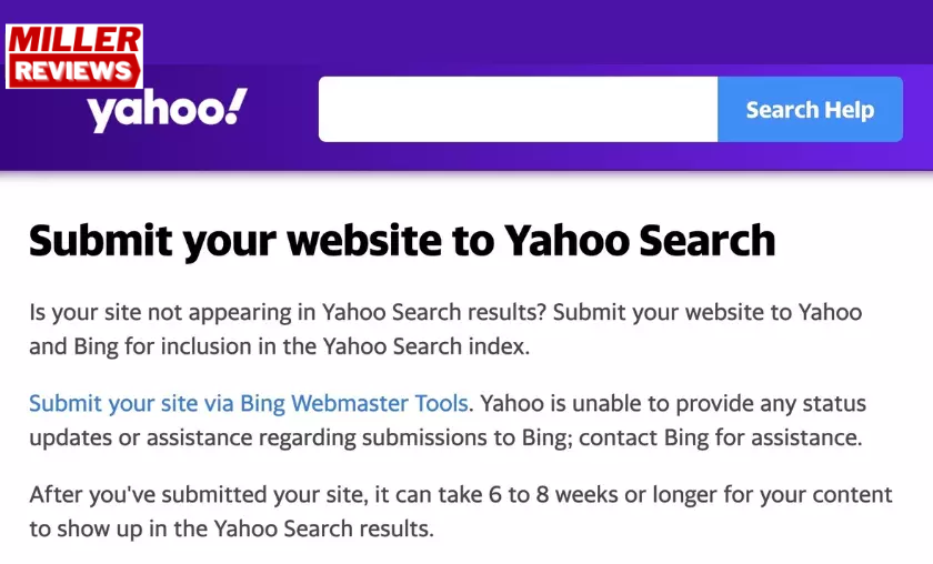 How to Submit Your Website to Yahoo - Millers Reviews