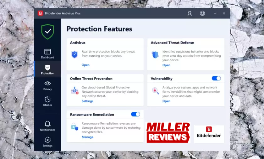 Bitdefender Interface - Millers Reviews