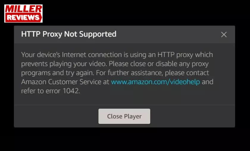 HTTP Proxy Not Supported - Miller Reviews