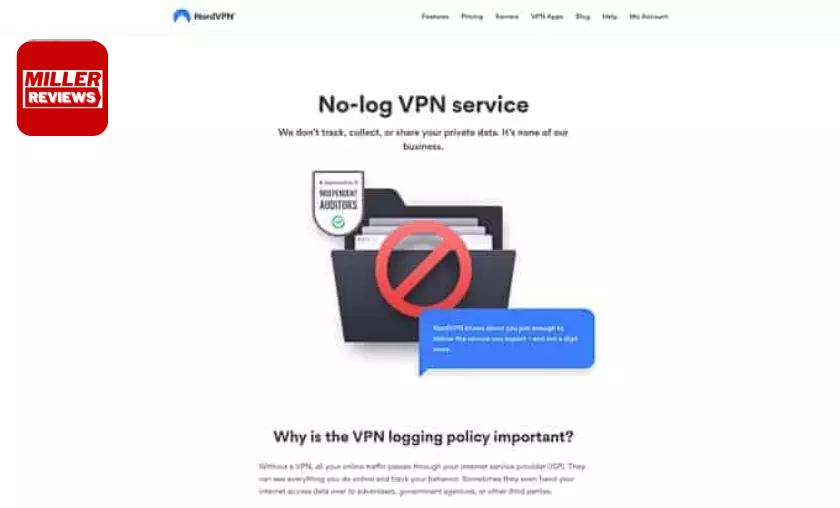 No - Log VPN Service  - Miller Reviews