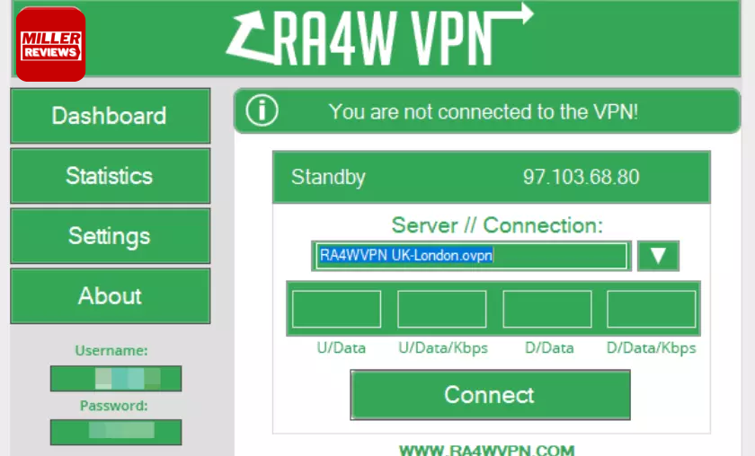 Ra4W VPN Dashboard - Miller Reviews